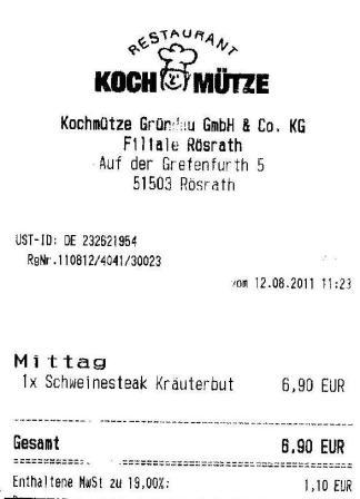 khss Hffner Kochmtze Restaurant